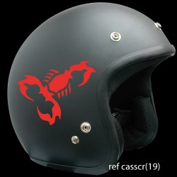 sticker casque moto motif scorpion