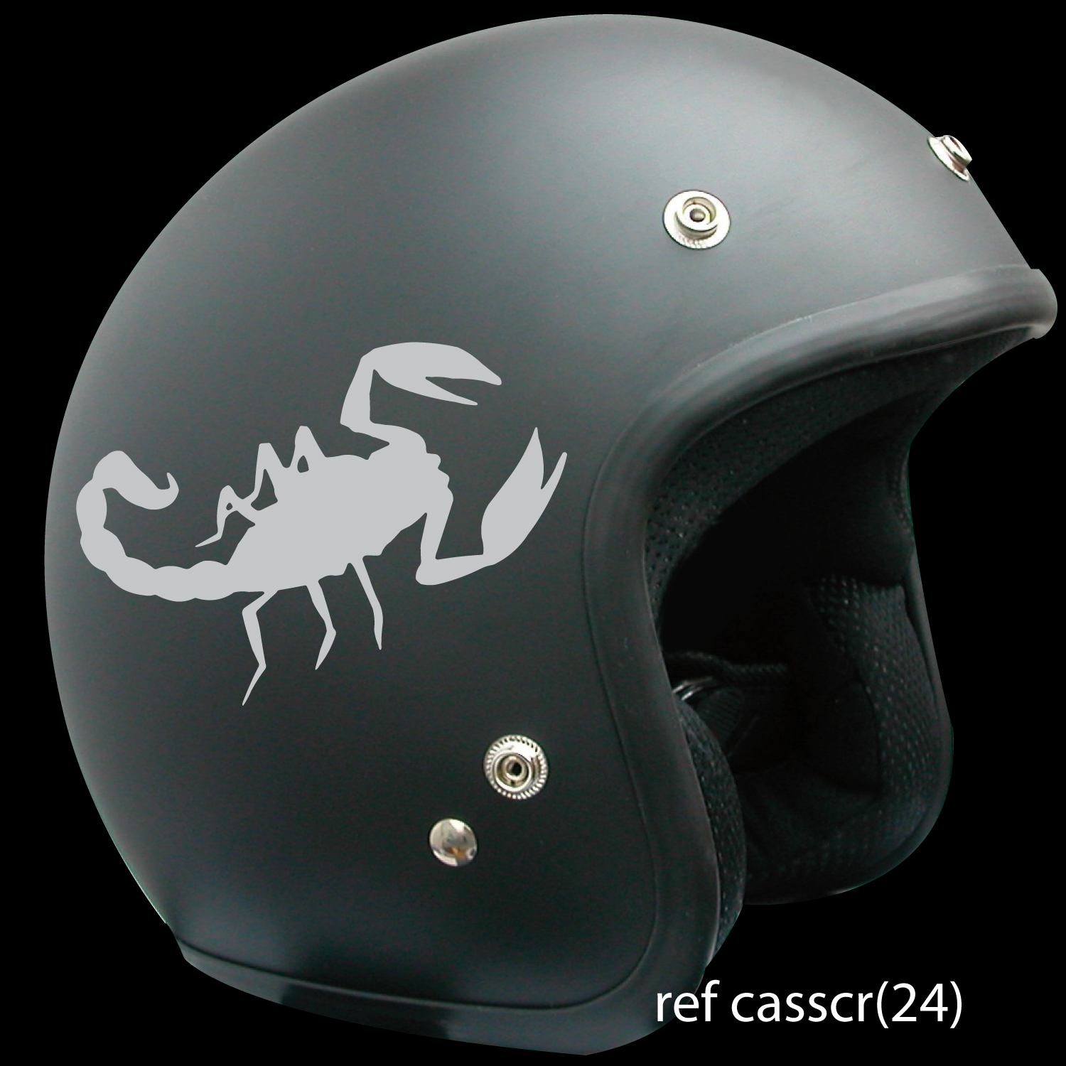 sticker casque moto motif scorpion